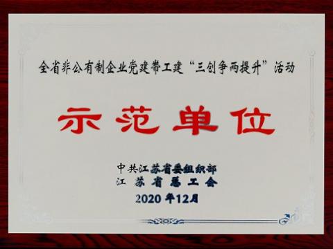威腾集团荣获全省非公有制企业党建带工建 “三创争两提升”活动示范单位